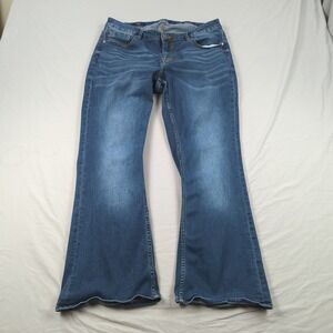 Vigoss Jeans Womens 14 Blue Boot Cut Jagger Western Cowgirl Faded Casual